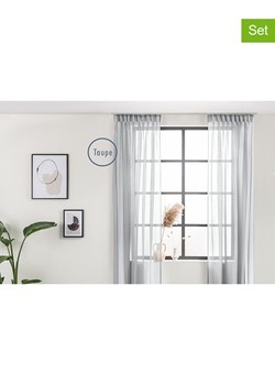 Lifa Living Zasłony (2 szt.) w kolorze szarobrązowym ze sklepu Limango Polska w kategorii Tekstylia - zdjęcie 188225703