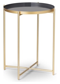 Lifa Living Stolik "Ella" w kolorze złoto-szarym - wys. 47,5 x Ø 38 cm ze sklepu Limango Polska w kategorii Stoliki kawowe - zdjęcie 188225713