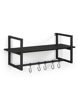 Lifa Living Wieszak ścienny "Victor" w kolorze czarnym - 70 x 29 x 28 cm ze sklepu Limango Polska w kategorii Szafy - zdjęcie 188225721