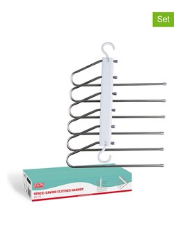 Lifa Living Wieszaki (2 szt.) w kolorze srebrno-białym - 34 x 26 x 3 cm ze sklepu Limango Polska w kategorii Szafy - zdjęcie 188226060