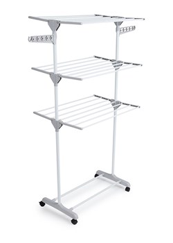 Lifa Living Suszarka w kolorze biało-szarym na pranie - 126 x 160 x 57 cm ze sklepu Limango Polska w kategorii Akcesoria łazienkowe - zdjęcie 188226094