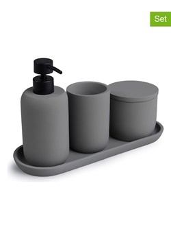 Lifa Living 4-częściowy zestaw "Luxe" w kolorze szarym ze sklepu Limango Polska w kategorii Dozowniki do mydła - zdjęcie 188226214