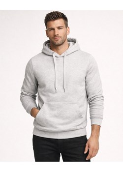 Bluza męska kangurka z kapturem szara Recea ze sklepu Recea.pl w kategorii Bluzy męskie - zdjęcie 188226743