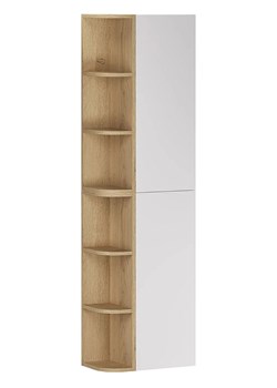 Biały wiszący słupek łazienkowy - Verdessa 11X ze sklepu Edinos.pl w kategorii Szafki i regały łazienkowe - zdjęcie 188228410