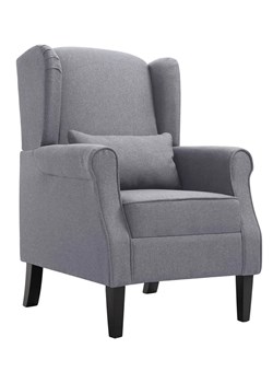 Ciemnoszary fotel uszak - Charlene ze sklepu Edinos.pl w kategorii Fotele - zdjęcie 188228434