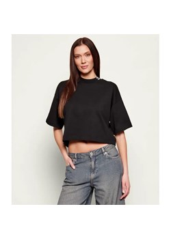 HUGO T-shirt Damelody | Cropped Fit ze sklepu Gomez Fashion Store w kategorii Bluzki damskie - zdjęcie 188229301