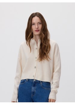 Reserved - Wełniany kardigan - kremowy ze sklepu Reserved w kategorii Swetry damskie - zdjęcie 188229923