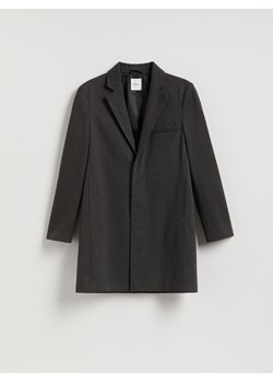 Reserved - Płaszcz z domieszką wiskozy - ciemnoszary ze sklepu Reserved w kategorii Płaszcze męskie - zdjęcie 188230081