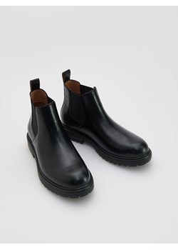 Reserved - Skórzane sztyblety - czarny ze sklepu Reserved w kategorii Buty zimowe męskie - zdjęcie 188230084