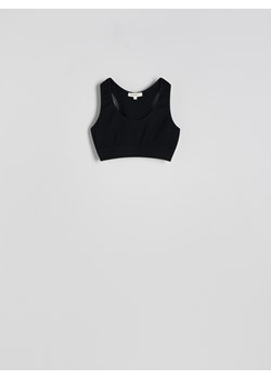 Reserved - Bezszwowy top w stylu sportowym - czarny ze sklepu Reserved w kategorii Biustonosze - zdjęcie 188230213