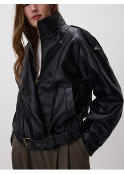 Reserved - Kurtka z imitacji skóry - czarny ze sklepu Reserved w kategorii Kurtki damskie - zdjęcie 188230342