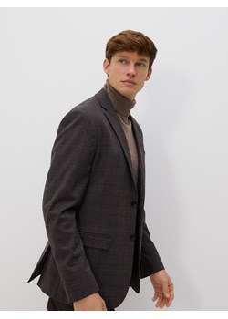 Reserved - Marynarka slim fit z wiskozą - brązowy ze sklepu Reserved w kategorii Marynarki męskie - zdjęcie 188230351