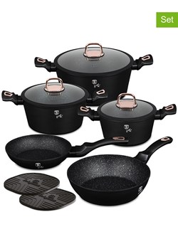 Berlinger Haus 10-częściowy zestaw "Black Rose Collection" w kolorze różowozłoto-czarnym ze sklepu Limango Polska w kategorii Garnki - zdjęcie 188231303