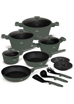 Berlinger Haus 15-częściowy zestaw "Matte Green Collection" w kolorze zielonym ze sklepu Limango Polska w kategorii Garnki - zdjęcie 188231644