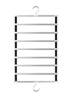 Joybos Wieszak w kolorze srebrno-czarnym na spodnie - 35,5 x 58,5 cm ze sklepu Limango Polska w kategorii Szafy - zdjęcie 188232894