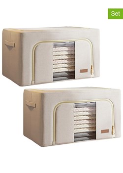 Joybos Pojemniki (2 szt.) w kolorze beżowym na ubrania - 40 x 20 x 30 cm ze sklepu Limango Polska w kategorii Pojemniki kuchenne - zdjęcie 188233134