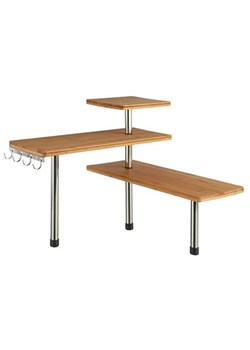 Joybos Regał narożny w kolorze jasnobrązowo-srebrnym - 45 x 38,5 x 43 cm ze sklepu Limango Polska w kategorii Regały i witryny - zdjęcie 188233372