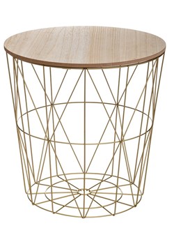 Joybos Stolik w kolorze złoto-beżowym - wys. 41 x Ø 40 cm ze sklepu Limango Polska w kategorii Stoliki kawowe - zdjęcie 188233413