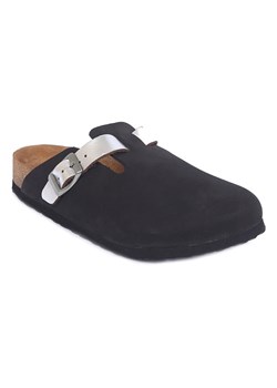 Comfortfusse Skórzane chodaki w kolorze srebrno-czarnym ze sklepu Limango Polska w kategorii Klapki damskie - zdjęcie 188233710