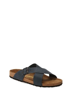 Comfortfusse Skórzane klapki w kolorze granatowym ze sklepu Limango Polska w kategorii Klapki męskie - zdjęcie 188233783