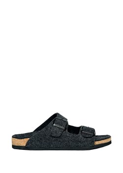 Comfortfusse Klapki "Bali-Wool" w kolorze ciemnoszarym ze sklepu Limango Polska w kategorii Klapki męskie - zdjęcie 188234732