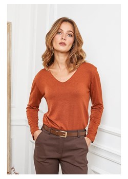 Joséfine Wełniany sweter "Abi" w kolorze rdzawoczerwonym ze sklepu Limango Polska w kategorii Swetry damskie - zdjęcie 188243293