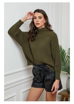 Joséfine Wełniany sweter "Baby" w kolorze khaki ze sklepu Limango Polska w kategorii Swetry damskie - zdjęcie 188243400