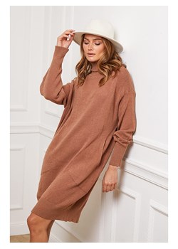 Joséfine Sukienka dzianinowa "Landreau" w kolorze karmelowym ze sklepu Limango Polska w kategorii Sukienki - zdjęcie 188243812