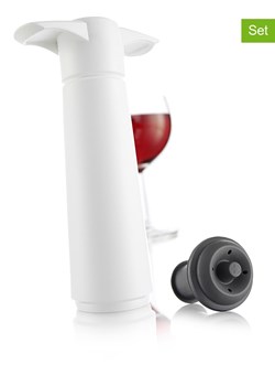 Vacu Vin Biała pompka do wina z 1 korkiem do zamykania ze sklepu Limango Polska w kategorii Naczynia - zdjęcie 188243873