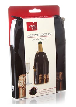 Vacu Vin Schładzacz w kolorze brązowym do szampana - 34 x 22 cm ze sklepu Limango Polska w kategorii Naczynia - zdjęcie 188243874