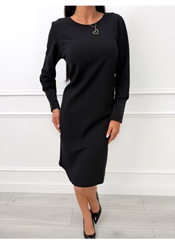 Czarna Klasyczna Sukienka ze sklepu ModnaKiecka.pl w kategorii Sukienki - zdjęcie 188244101