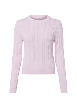 Marie Lund Sweter damski z dzianiny Kobiety Bawełna różowy wypukły wzór tkaniny ze sklepu vangraaf w kategorii Swetry damskie - zdjęcie 188244143