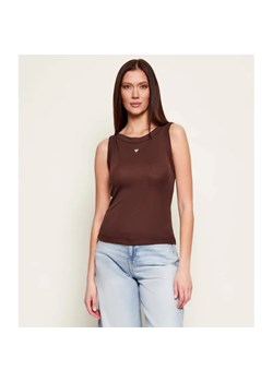 GUESS Top TINA | Slim Fit | z dodatkiem jedwabiu i wełny ze sklepu Gomez Fashion Store w kategorii Bluzki damskie - zdjęcie 188244514