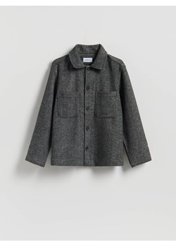 Reserved - Koszula comfort z dodatkiem wełny - ciemnoszary ze sklepu Reserved w kategorii Koszule męskie - zdjęcie 188245791