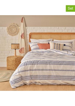 BELLA MAISON 3-częściowy komplet pościeli satynowej "Marine" w kolorze niebiesko-białym ze sklepu Limango Polska w kategorii Pościele - zdjęcie 188246131