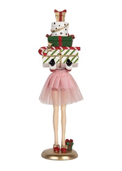 Clayre &amp; Eef Figurka deoracyjna w kolorze czerwono-jasnoróżowym - wys. 36 cm ze sklepu Limango Polska w kategorii Dekoracje - zdjęcie 188246422