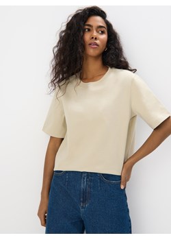 Mohito - Bawełniana koszulka - zielony ze sklepu Mohito w kategorii Bluzki damskie - zdjęcie 188246894