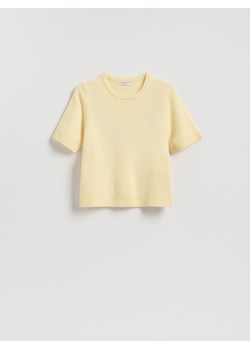 Reserved - Wełniany sweter - jasnożółty ze sklepu Reserved w kategorii Swetry damskie - zdjęcie 188247210