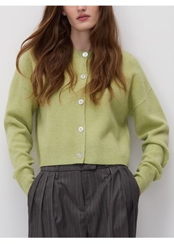 Reserved - Wełniany kardigan - jasnozielony ze sklepu Reserved w kategorii Swetry damskie - zdjęcie 188247260