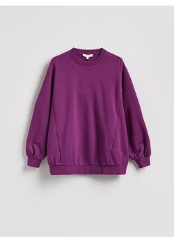 Reserved - Bawełniana bluza - fioletowy ze sklepu Reserved w kategorii Bluzy damskie - zdjęcie 188247382