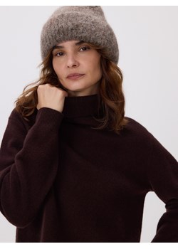 Reserved - Czapka z wełną alpaki - brązowy ze sklepu Reserved w kategorii Czapki zimowe damskie - zdjęcie 188247441