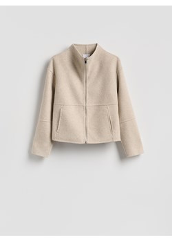 Reserved - Kurtka handmade z wełną - beżowy ze sklepu Reserved w kategorii Kurtki damskie - zdjęcie 188247534