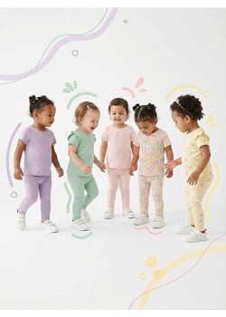 Sinsay - Bawełniana koszulka 5 pack - kremowy ze sklepu Sinsay w kategorii Kaftaniki i bluzki - zdjęcie 188248022