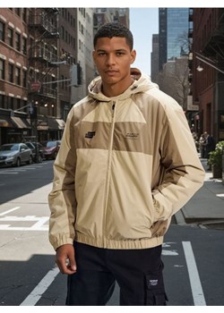 Sinsay - Wodoodporna kurtka color block z kapturem - kremowy ze sklepu Sinsay w kategorii Kurtki męskie - zdjęcie 188248024