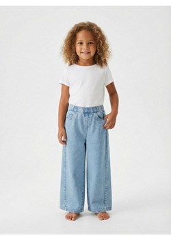 Sinsay - Jeansy wide leg z efektem sprania - niebieski ze sklepu Sinsay w kategorii Spodnie dziewczęce - zdjęcie 188248044