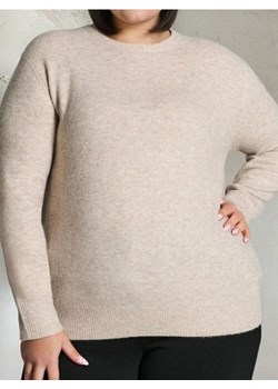 Sinsay - Sweter basic z domieszką wełny Plus Size - beżowy ze sklepu Sinsay w kategorii Swetry damskie - zdjęcie 188248052
