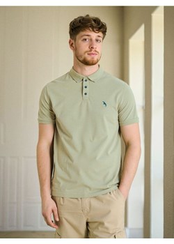 Sinsay - Bawełniana koszulka polo - zielony ze sklepu Sinsay w kategorii T-shirty męskie - zdjęcie 188248091