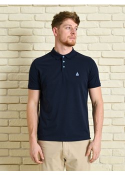Sinsay - Bawełniana koszulka polo - granatowy ze sklepu Sinsay w kategorii T-shirty męskie - zdjęcie 188248092
