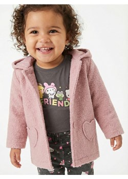 Sinsay - Długi płaszcz z kapturem - różowy ze sklepu Sinsay w kategorii Kurtki dziewczęce - zdjęcie 188248113