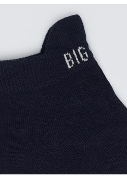 Stopki męskie z dwoma paskami granatowe Sherlock 403 ze sklepu Big Star w kategorii Skarpetki męskie - zdjęcie 188248181